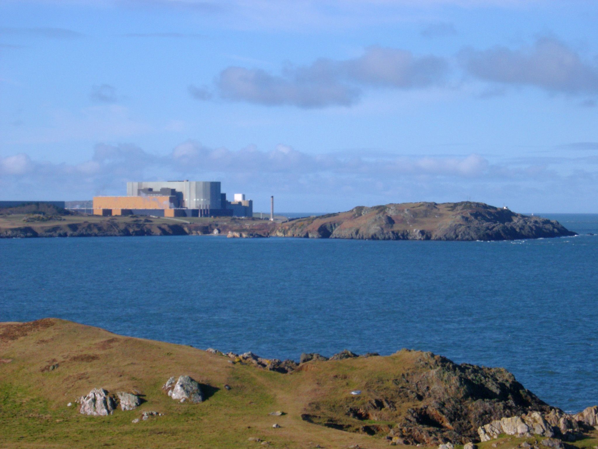 an image of Wylfa Power Station, a nuclear power station situated just west of Cemaes Bay on the island of Anglesey, North Wales.