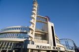 art deco style entrance puilding at blackpool pleasure beach