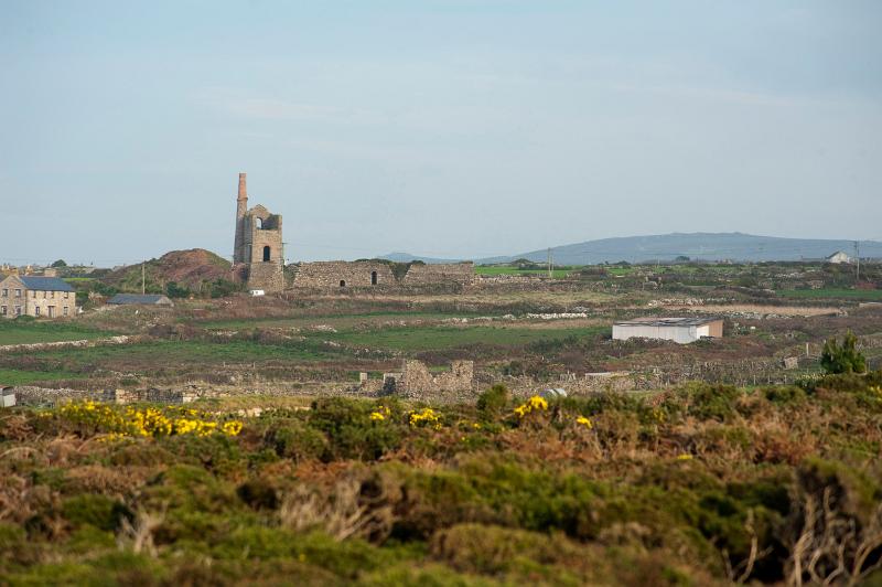 Remains of historic mines near Pendeen, Cornwall, Part of the Cornwall and West Devon Mining Landscape World Heritage Site