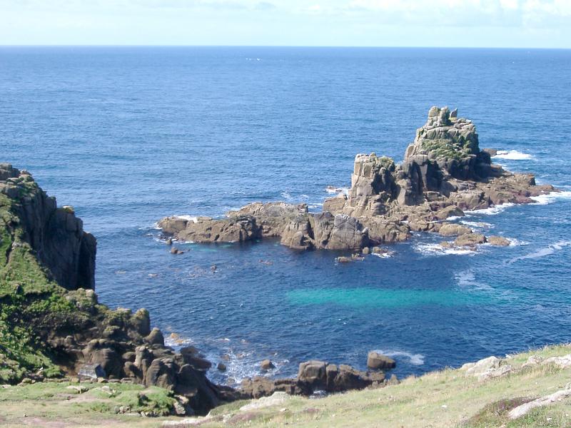 summer view at lands end, mainland englands most westerly point