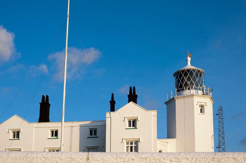 White painted light house on Lizard Point, Englands most southerly point