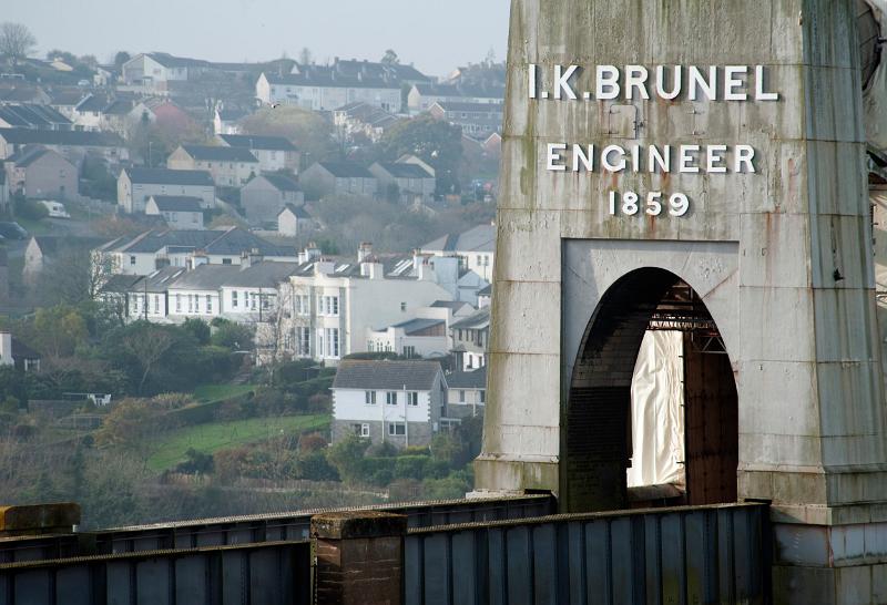 royal albert bridge at saltash build by isambard kingdom brunel to cross the tamar river valley