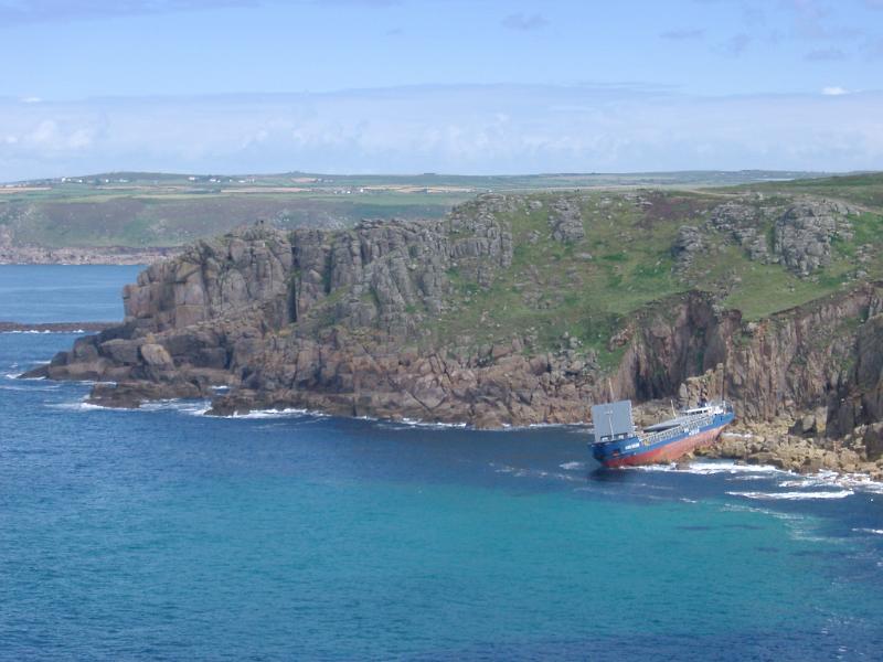 MV RMS Mulheim a shipwreck off the treacherous cornish coast