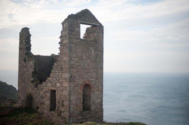 Ruins of a mine at Botallack on the cornish atlantic coast