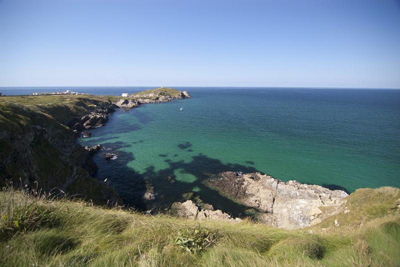 a panoramic view of towan head, newquay, cornwall