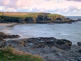 rugged cliff coastline of one of the many cornish surf beaches