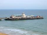a view of bournemouth peir from the cliff tops