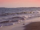 sunset of the dorset coast near portland