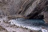 crumpled rock strata, stair hole, lulworth, dorset