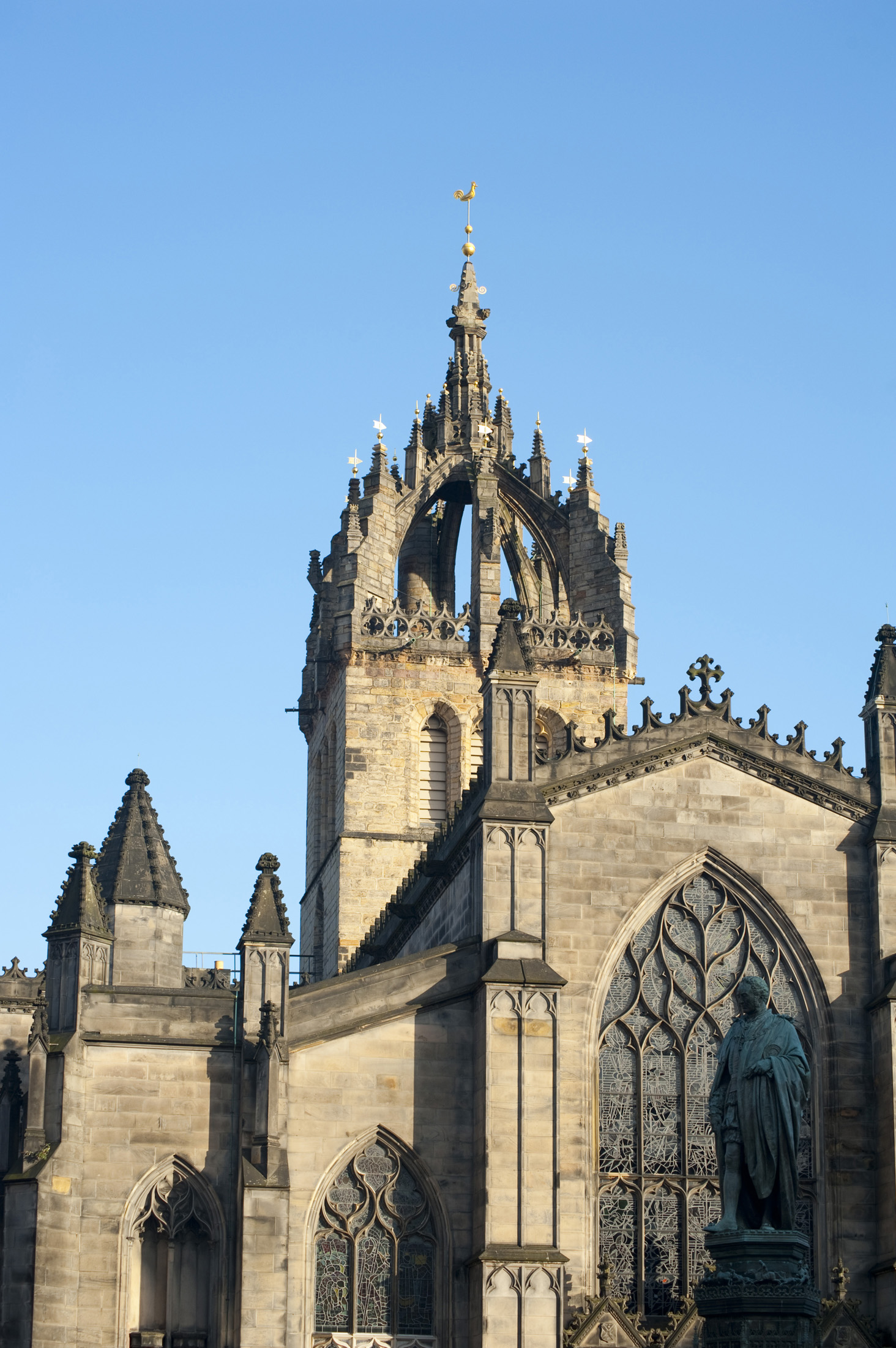 an image of Outside of St. Giles Cathedral Edinburgh, on the royal mile
