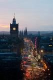 Bustling nighlife on Princes street Edinburgh at night