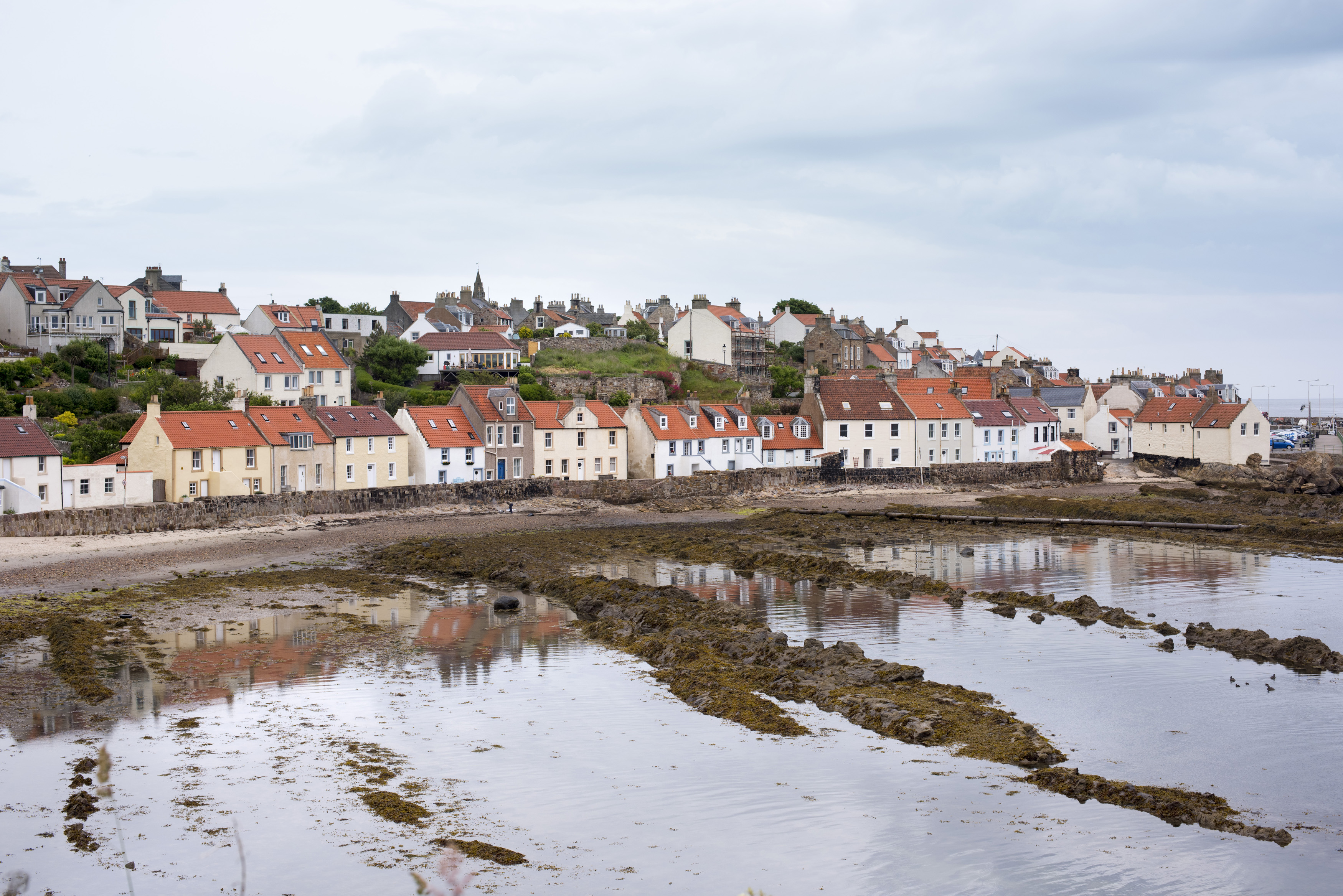 an image of Low tide at Pittenweem, Scotland, a picturesque fishing village on the Fife coast