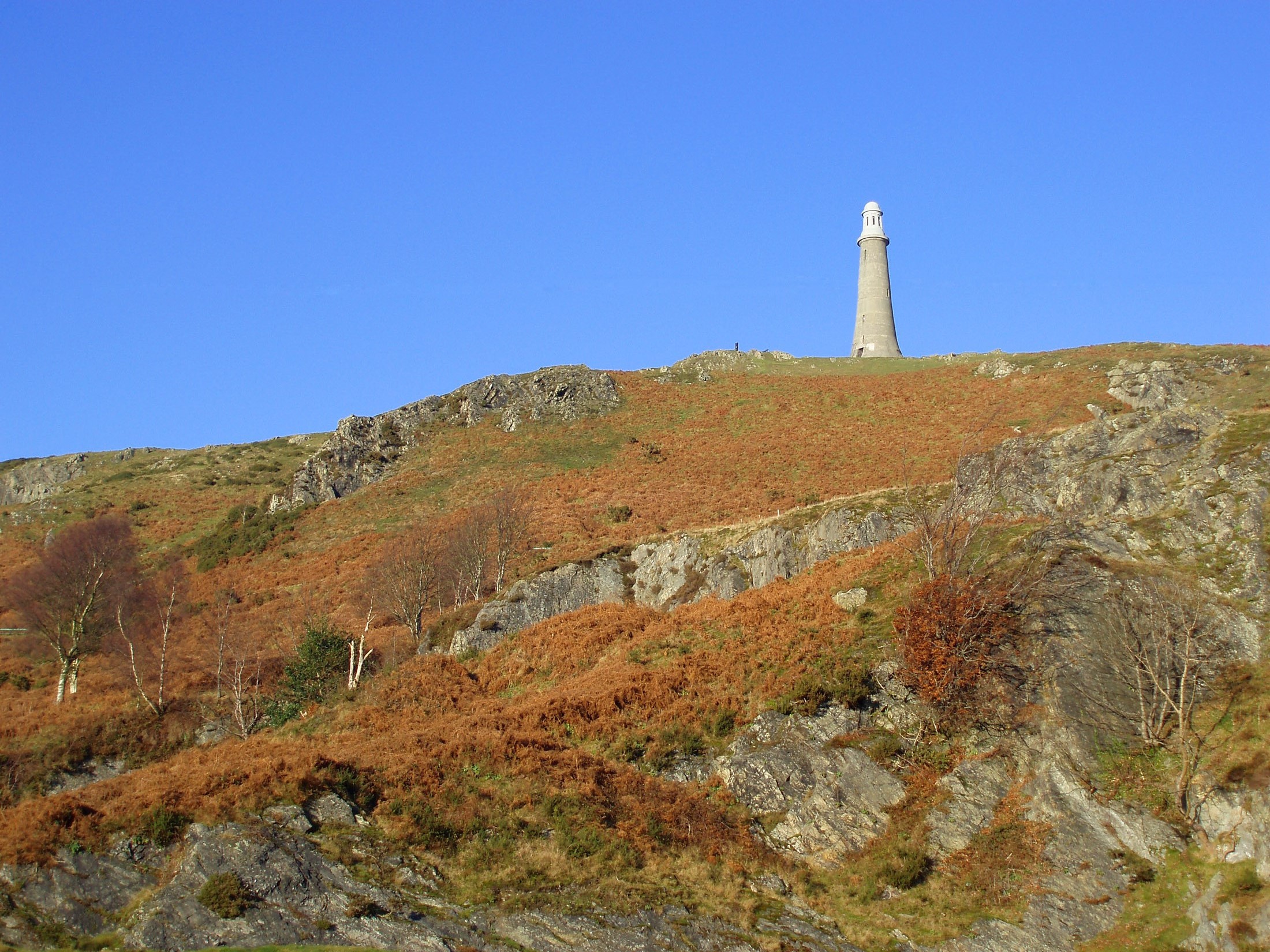 an image of hoad monument in ulverston stood on top of hoad hill