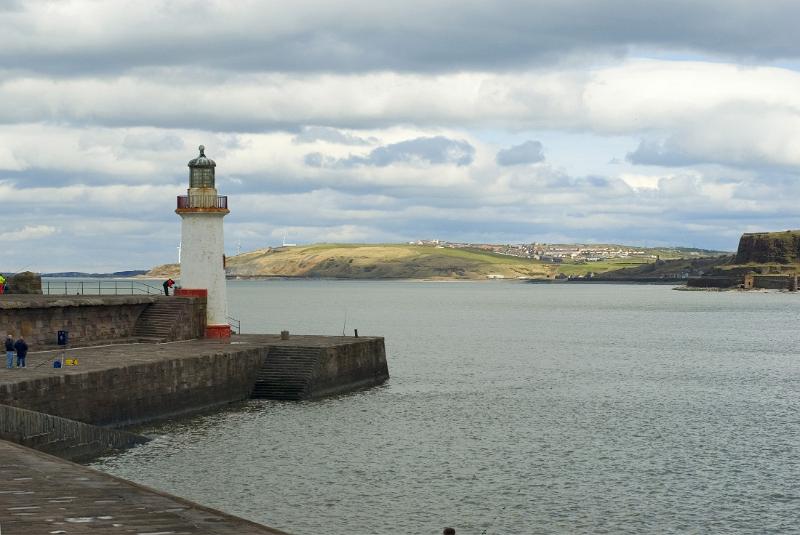 old lighthouse on whitehavens outer sea walls
