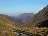kirkstone pass road down towards ullswater, cumbria
