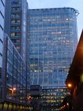 Modern City Towers at London, England. Captured at Night.