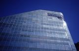Urbis Building in Manchester, England. An Exhibition and Museum Venue. Captured from Lower Angle Point with Blue Sky Background.