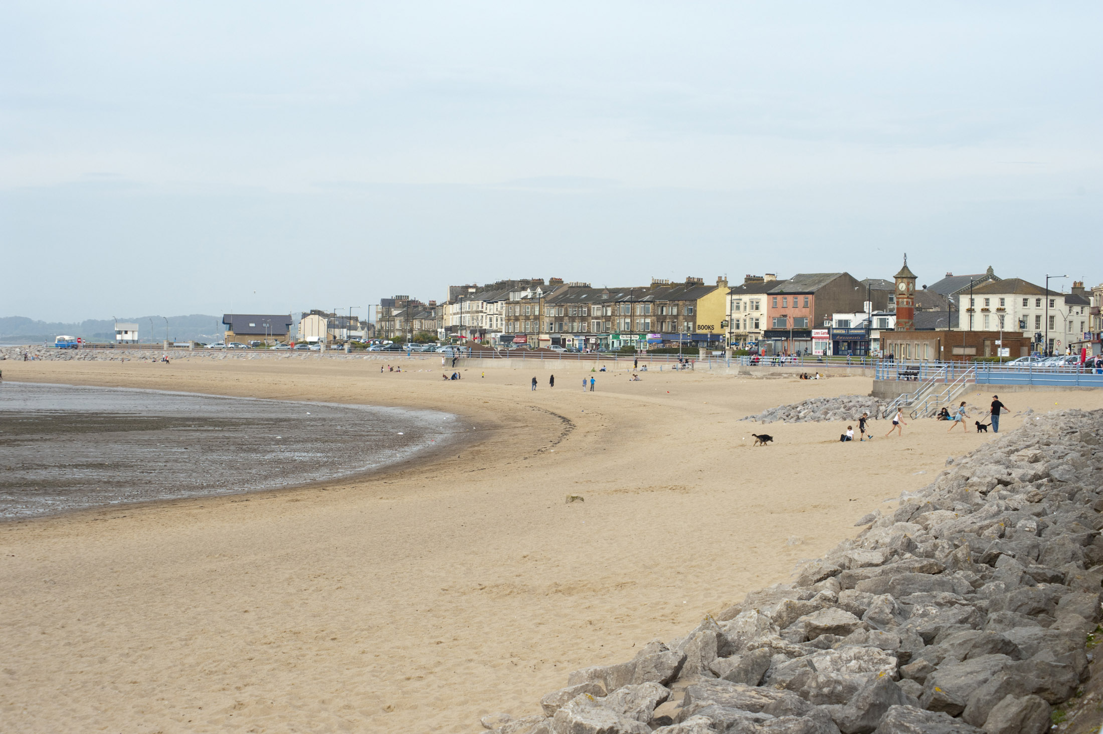 an image of morecambe beach with the tide out