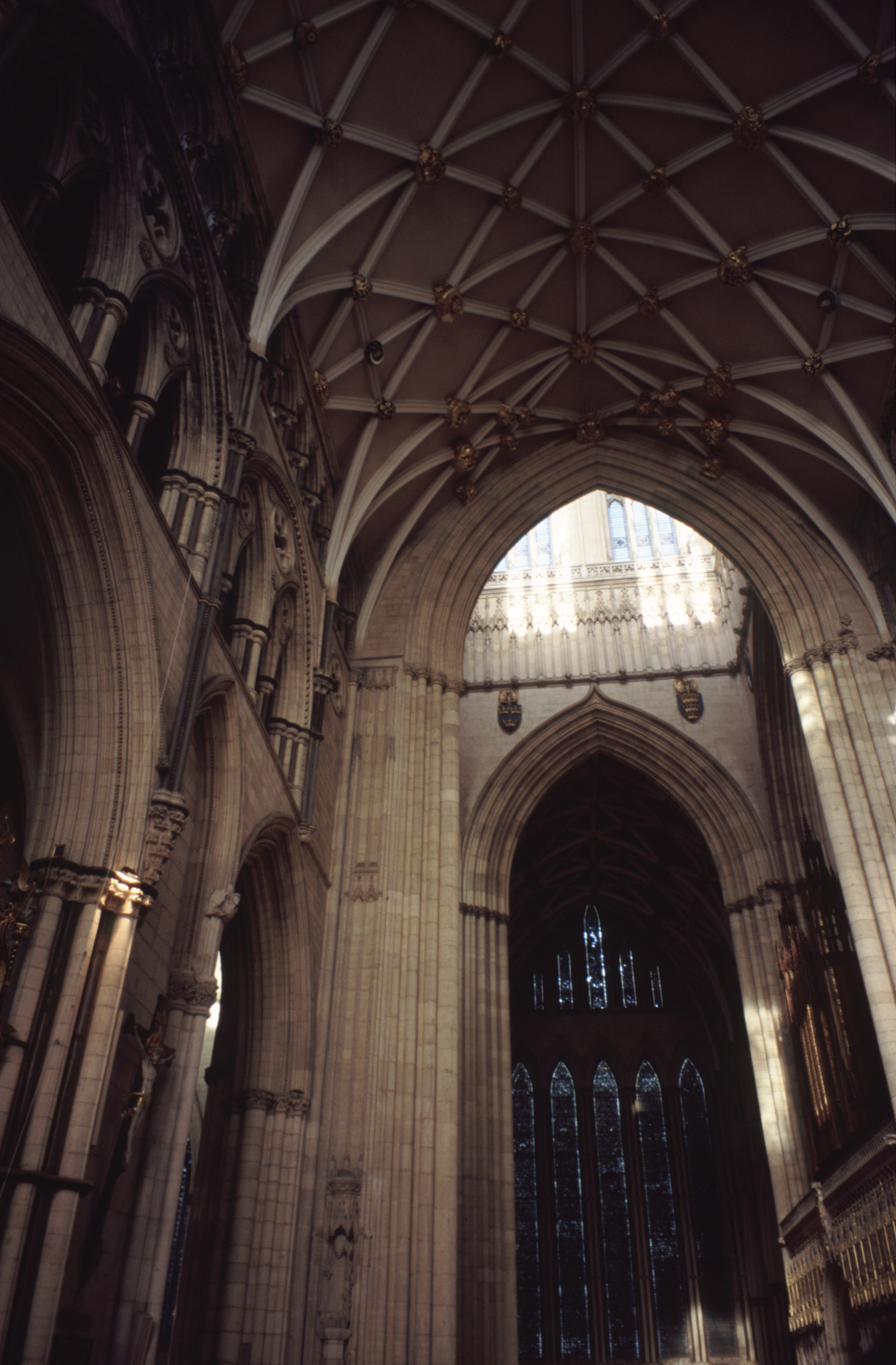 an image of Interior Design of Historic Architectural York Minister Cathedral in York, England.