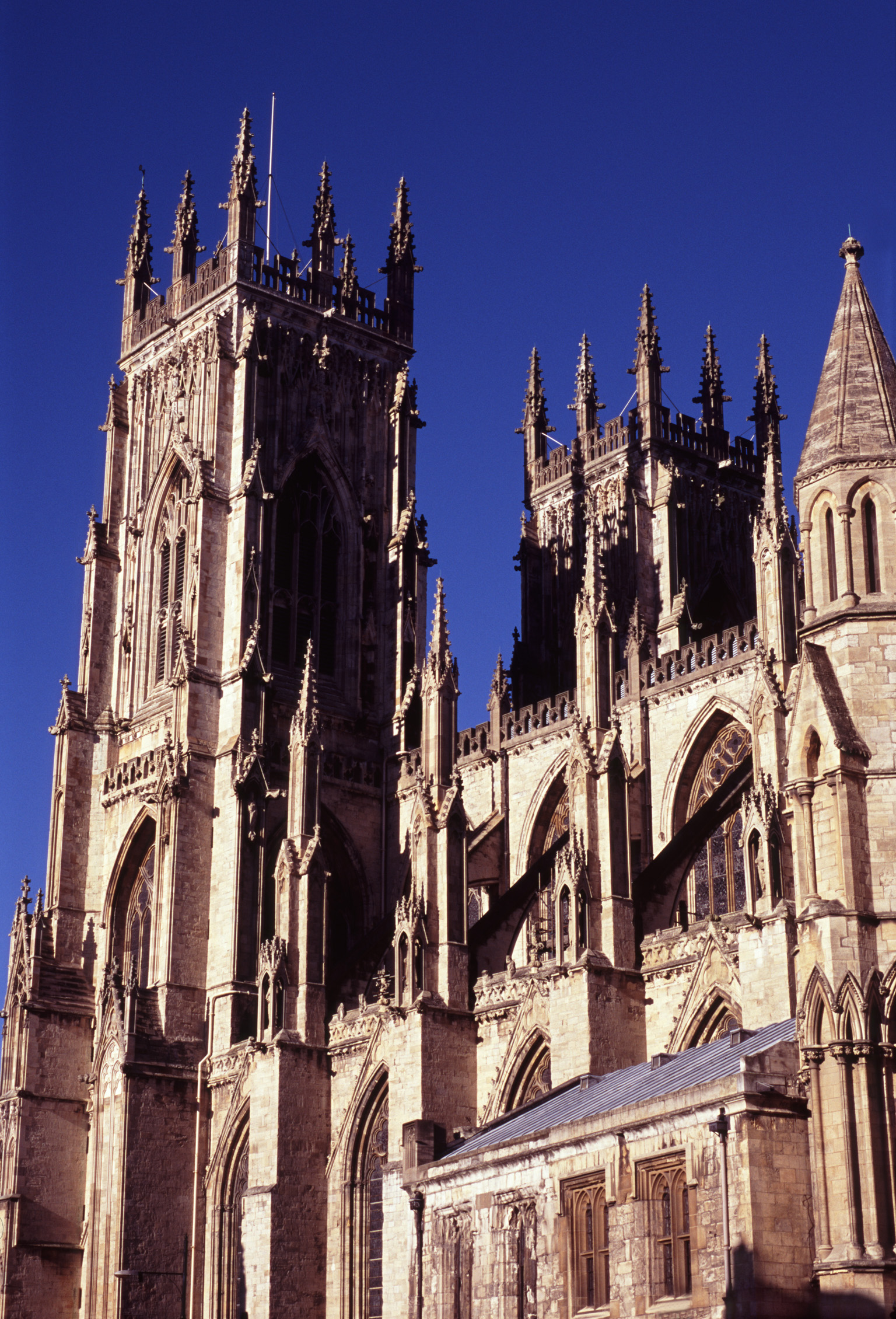 an image of A view of York Minster, largest gothic cathedral in northern europe