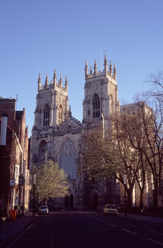 york minster at dusk; york minster is the largest gothic cathedral in northern Europe