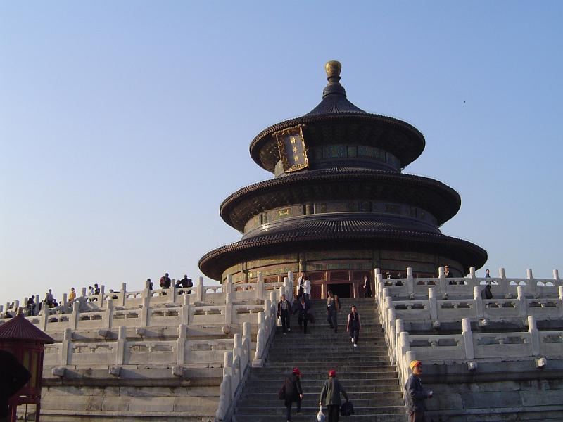 Largest Building in Temple of Heaven, the Hall of Prayer for Good Harvests, in Beijing China