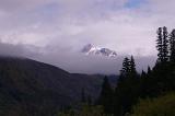 Beautiful Panorama View of Mountains in China with Mountain Peak Filled With Snow Afar. Captured at Afternoon Time.
