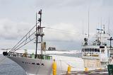 A fishing boat in the docks at Abashiri, northern Hokkaido, Japan