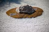 carefuly maintained, the karesansui (dry landscape) rock garden at Ryoan-ji, Kyoto, japan