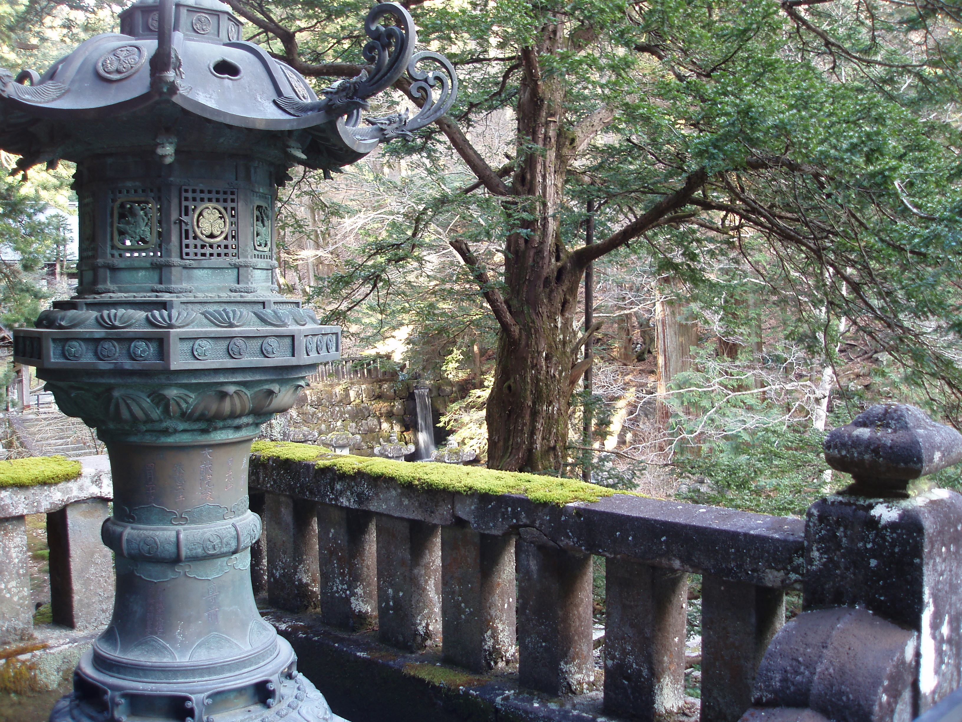 an image of historic lanterns at the world heritage temples at nikko japan