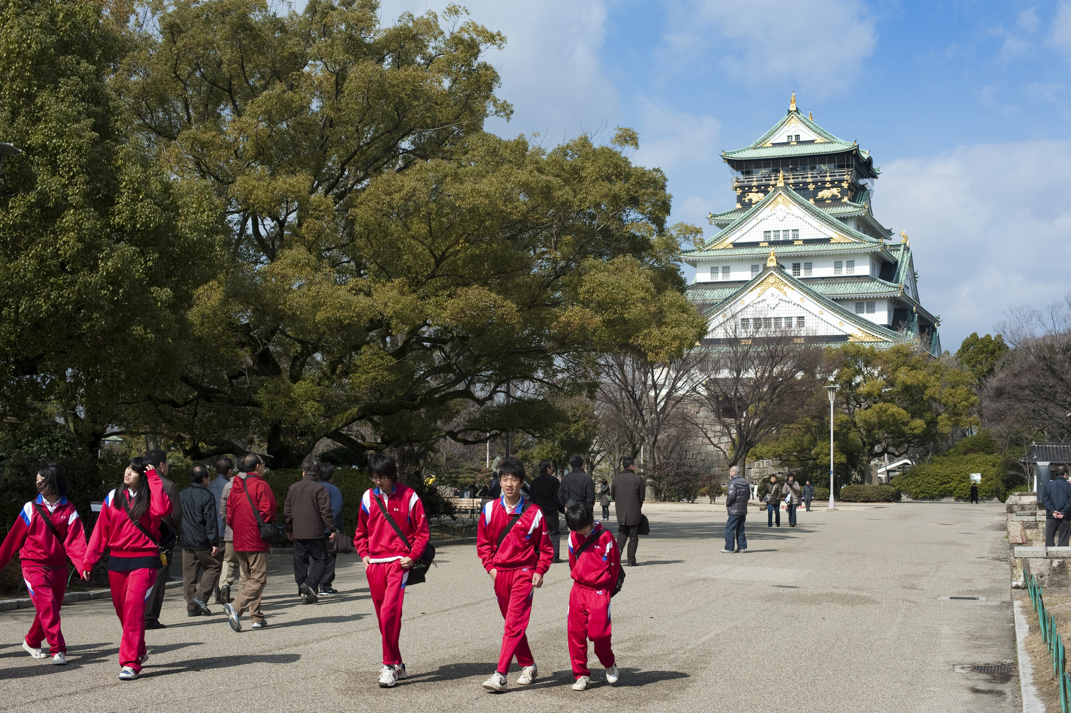 an image of Osaka Castle keep (osaka-joÂ), Osaka, Japan - not model released