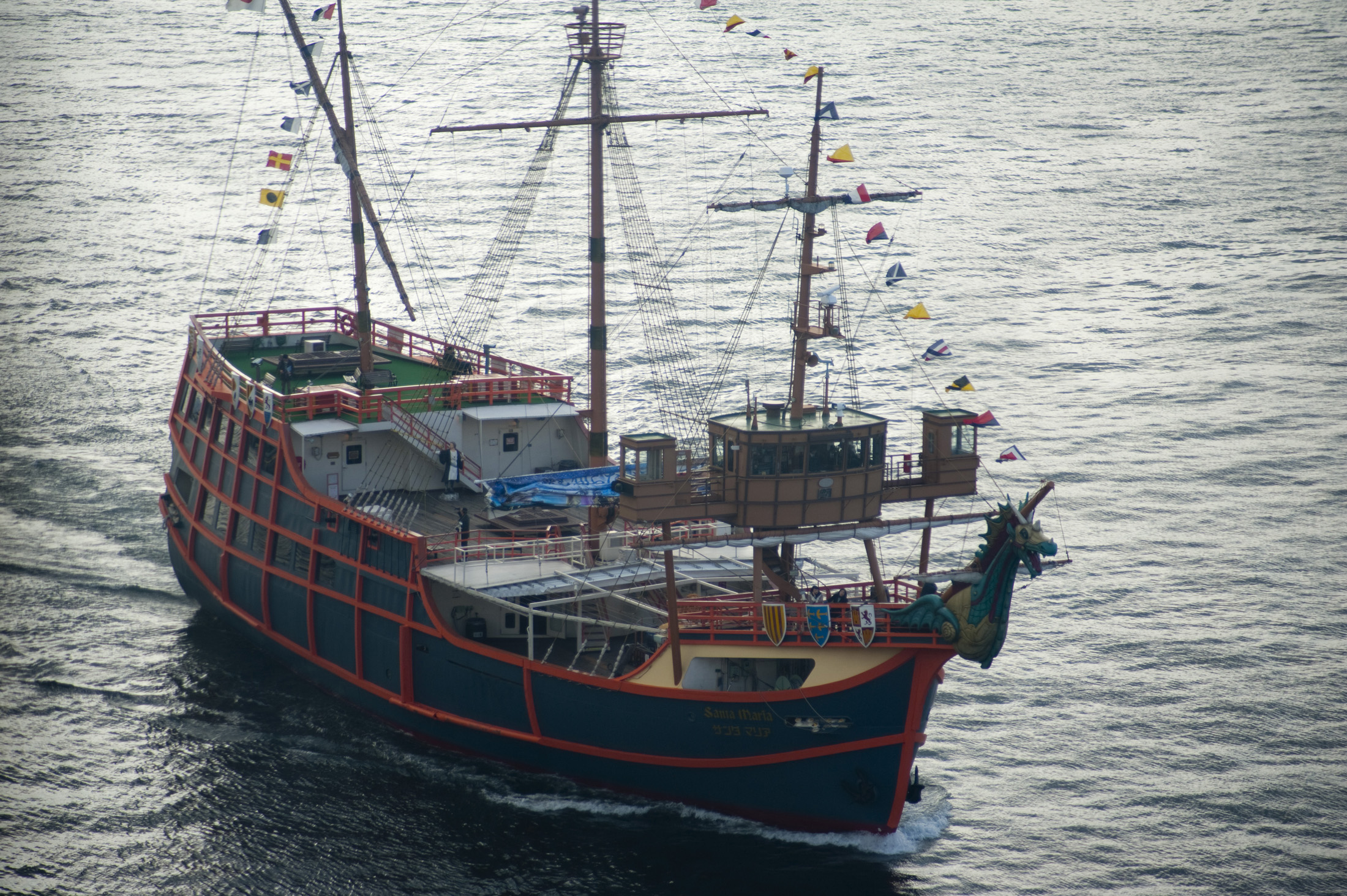 an image of Santa Maria ship on Osaka harbour