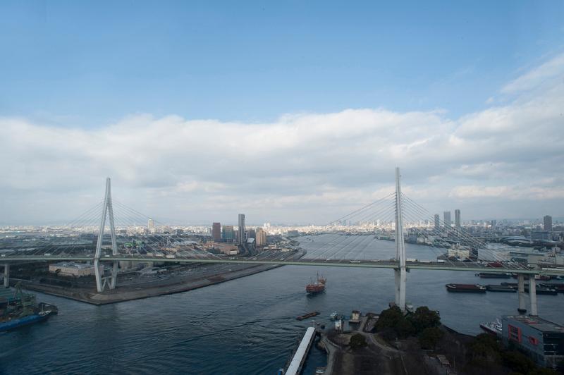 The Tempozan Cable Stay Bridge, Osaka, Japan