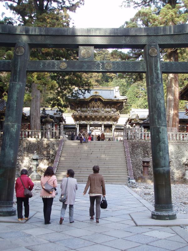 historic torri gate at the nikko temples, japan