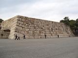 stone foundations of the tokyo castle main tower or tenshu, distroyed by fire