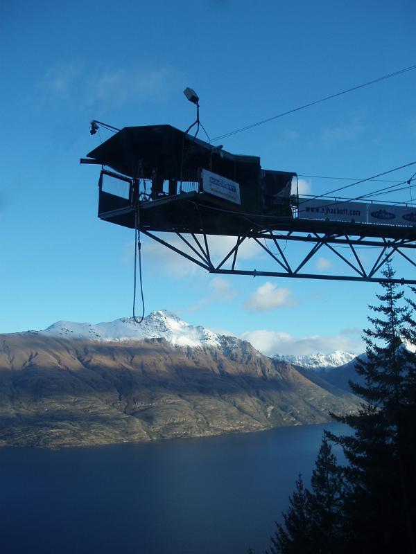 bungee jump tower in queenstown, newzealand