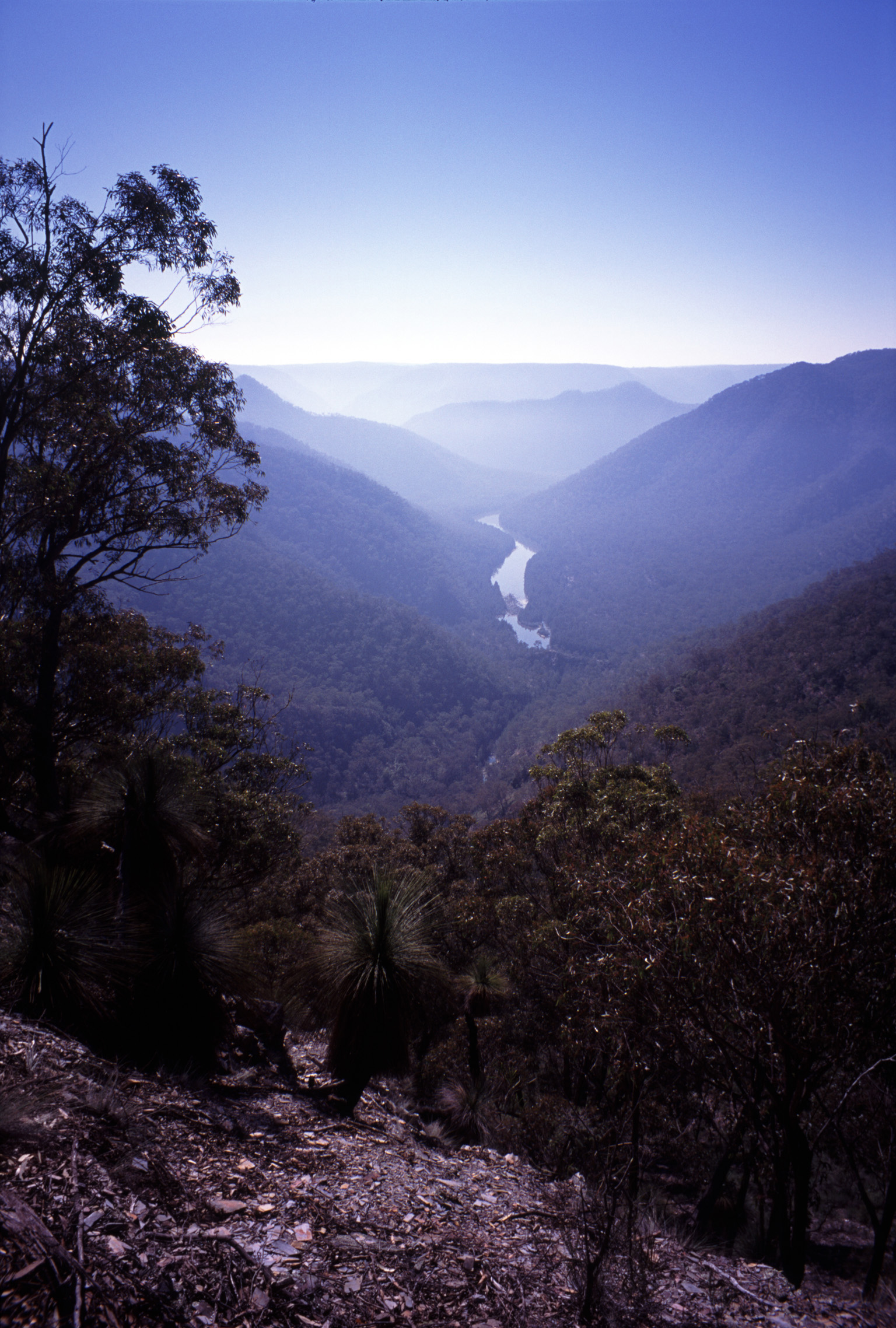 an image of Scenic Landscape of Shoalhaven River Winding Through Valley in Bungonia State Recreation Area, New South Wales, Australia