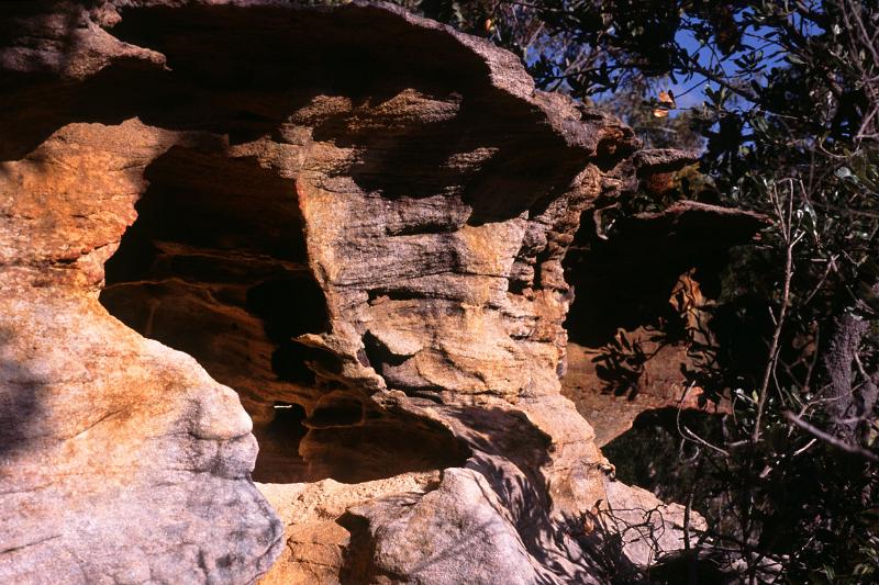 Close Up of Wind Eroded Red Sandstone Rock