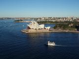 Famous Australian Attraction - Aerial View of Architectural Multi - Venue Opera House Building in New South Wales, Australia.