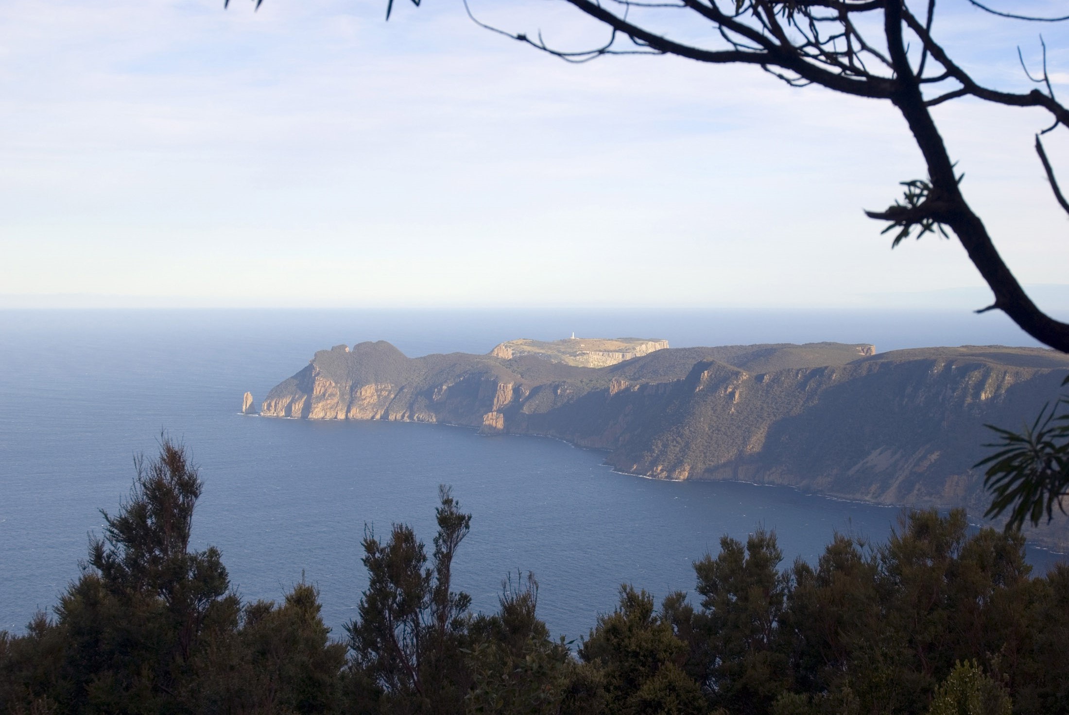 an image of a dramatic view of cape pillar seen from mount fortescue, tasman peninsula, tasmania