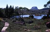 Boardwalk on the Grassy Landscape Along Lake Windermere in Tasmania.