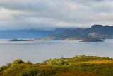 a panoramic view of lake pedder, southwest tasmania