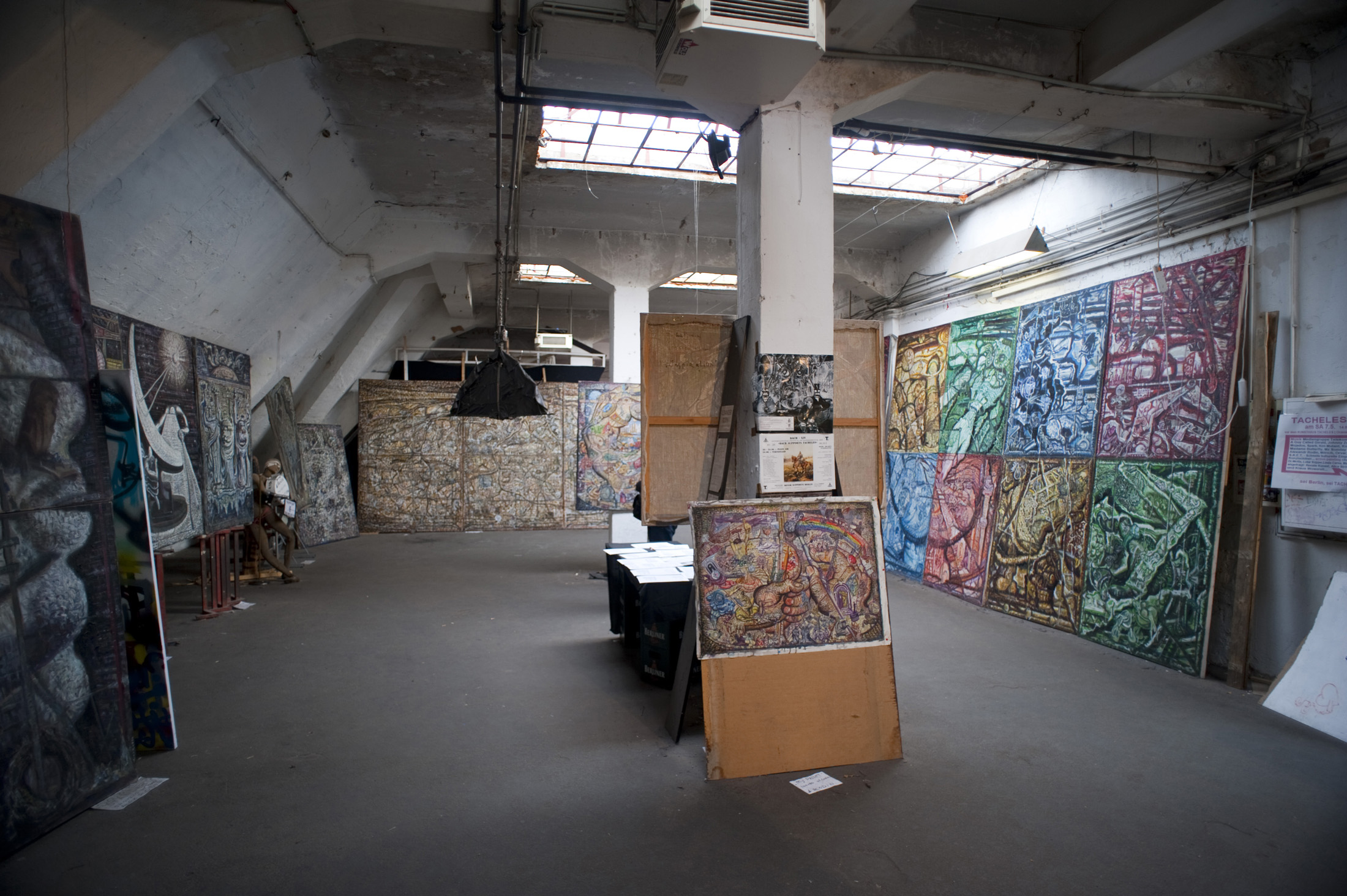 an image of contemporary art in a derelict building, the Kunsthaus Tacheles art squat