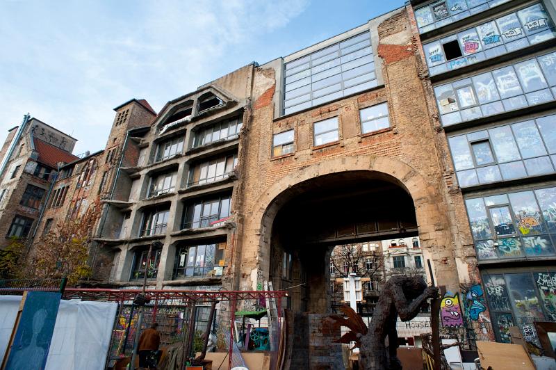 Exterior of berlins Kunsthaus Tacheles art squat