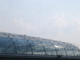 The new railway station, or Hauptbahnhof, in Berlin with its modern architecture and domed roof, exterior view