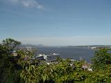 Overview of Quebec City and St Lawrence River, Quebec, Canada