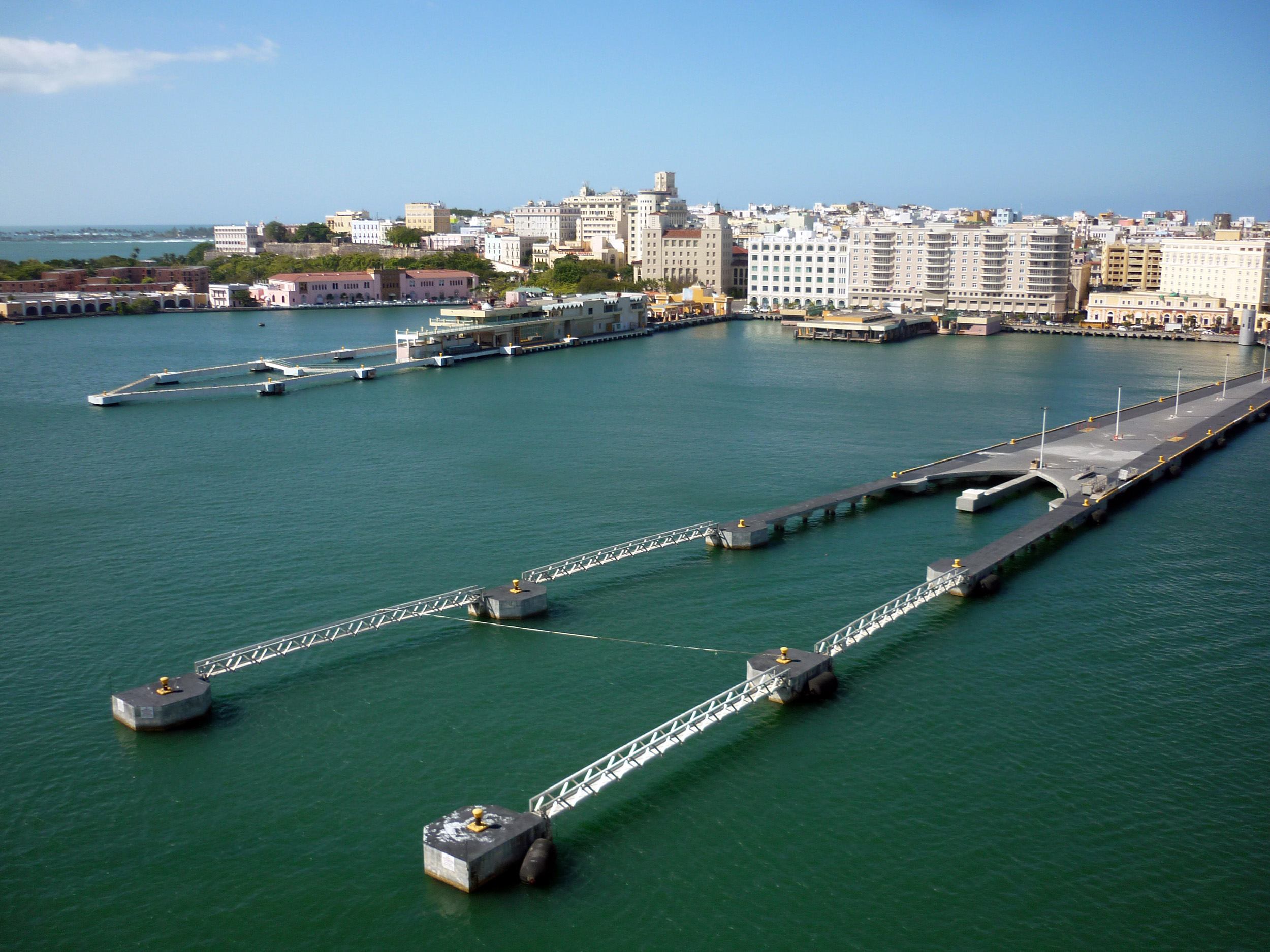 an image of docking piers at san juan port, puerto rico