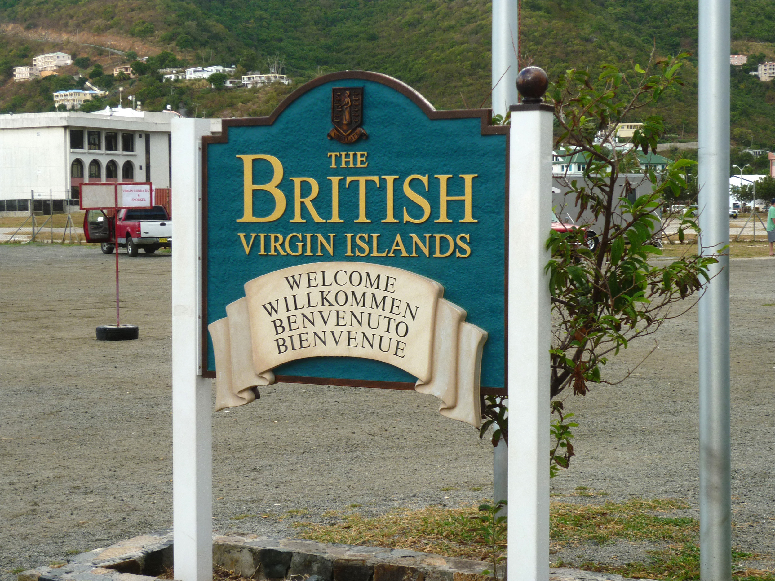 an image of a sign welcoming visitors to the british virgin islands