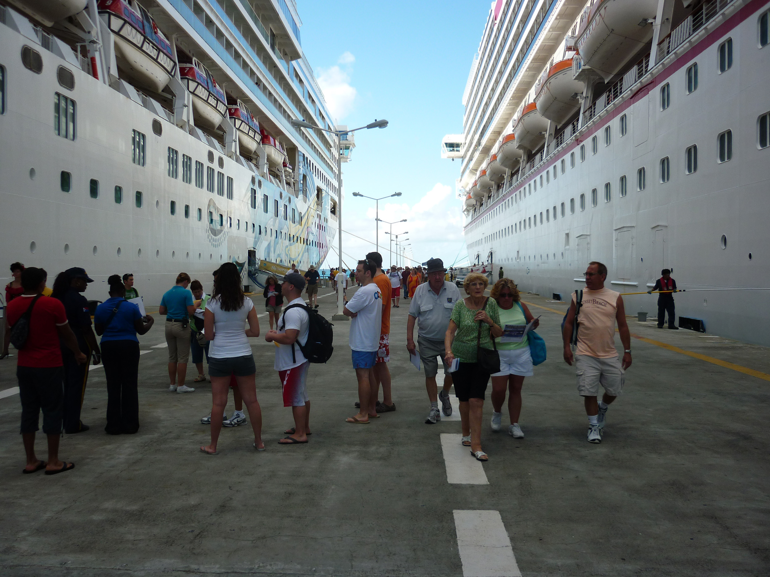 an image of passengers boarding a cruise ship