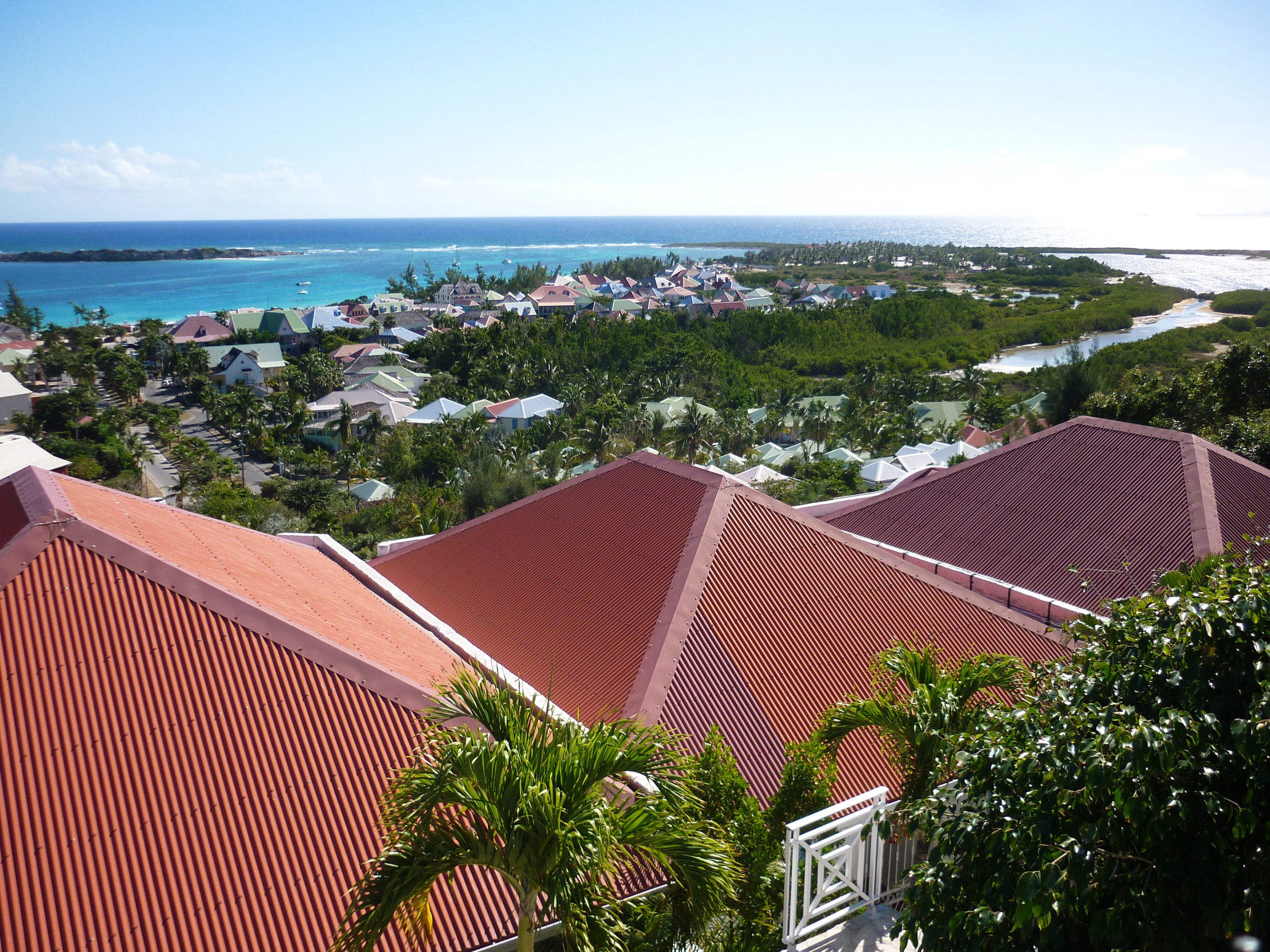 an image of a roof top view on the island of st martin